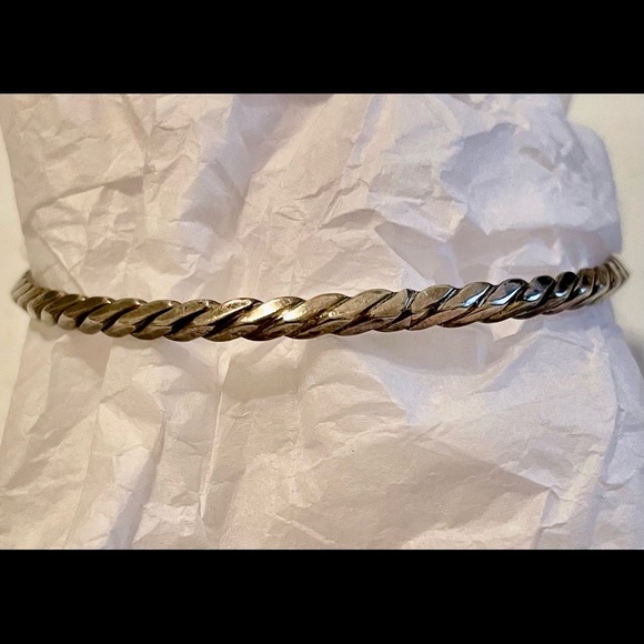 Tiffany & Co. Jewelry - Vintage Tiffany & Co Twist Braided Edge Bangle Sterling Silver 925 1999 Bracelet